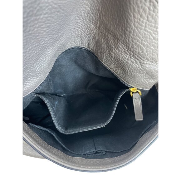 Marc Jacobs Women’s Grey Leather Classic Q Natasha Shoulder Bag Gold Details SzM - Picture 11 of 13